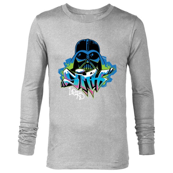 Star Wars Darth Vader Sith Lord Graffiti Tag Style - Long Sleeve T-Shirt for Men - Customized-Athletic Heather