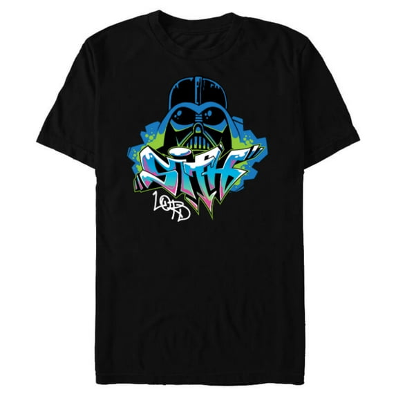 Star Wars Darth Vader Sith Lord Graffiti Tag Style - Short Sleeve Blended T-Shirt for Adults - Customized-Black