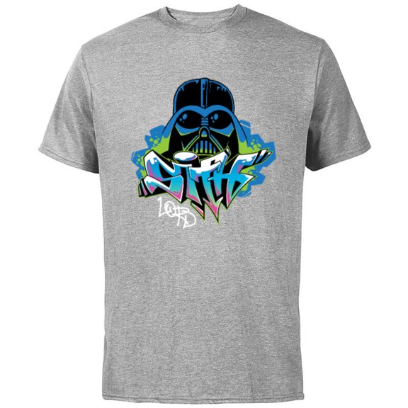 Star Wars Darth Vader Sith Lord Graffiti Tag Style - Short Sleeve Cotton T-Shirt for Adults - Customized-Athletic Heather