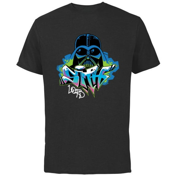 Star Wars Darth Vader Sith Lord Graffiti Tag Style - Short Sleeve Cotton T-Shirt for Adults - Customized-Black