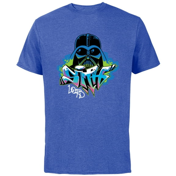 Star Wars Darth Vader Sith Lord Graffiti Tag Style - Short Sleeve Cotton T-Shirt for Adults - Customized-Royal Heather