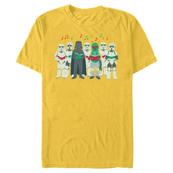 Star Wars Darth Vader Sithmas Choir Holiday - Short Sleeve Blended T-Shirt for Adults -Customized-Yellow