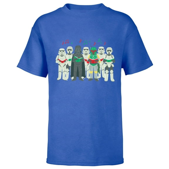 Star Wars Darth Vader Sithmas Choir Holiday - Short Sleeve T-Shirt for Kids -Customized-Royal