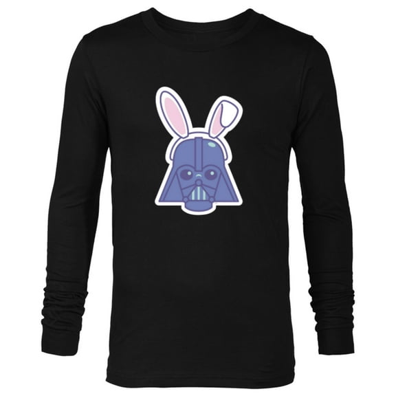 Star Wars Darth Vader Sticker Style Rabbit Ears Easter Bunny - Long Sleeve T-Shirt for Men - Customized-Black