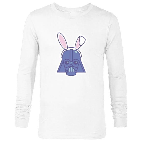 Star Wars Darth Vader Sticker Style Rabbit Ears Easter Bunny - Long Sleeve T-Shirt for Men - Customized-White