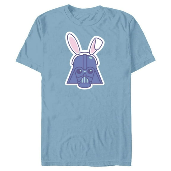 Star Wars Darth Vader Sticker Style Rabbit Ears Easter Bunny - Short Sleeve Blended T-Shirt for Adults - Customized-Ocean Blue
