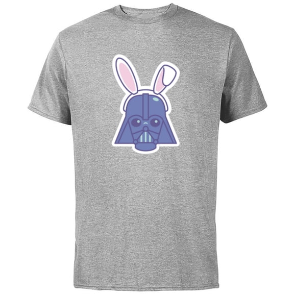 Star Wars Darth Vader Sticker Style Rabbit Ears Easter Bunny - Short Sleeve Cotton T-Shirt for Adults - Customized-Athletic Heather