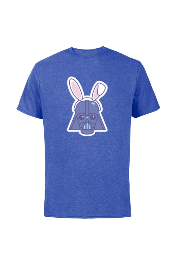 Darth Vader Sticker Style Rabbit Ears Easter Bunny - Short Sleeve Cotton T-Shirt for Adults - Customized-Royal Heather