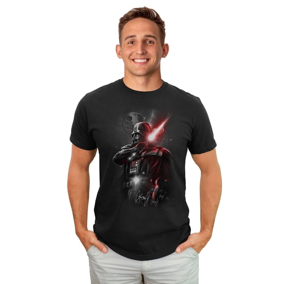 Star Wars Darth Vader T-Shirt Men's Glowing Saber Adult Graphic Short Sleeve Tee