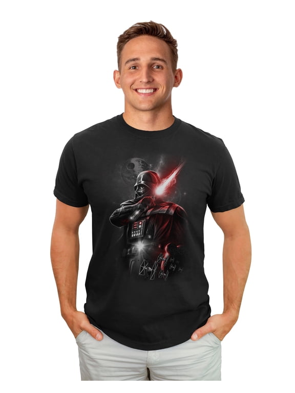 Star Wars Darth Vader T-Shirt Men's Glowing Saber Adult Graphic Short Sleeve Tee