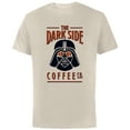 thumbnail image 1 of Star Wars Darth Vader The Dark Side Coffee Co Logo Funny - Short Sleeve Cotton T-Shirt for Adults - Customized-Natural, 1 of 5