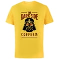 thumbnail image 1 of Star Wars Darth Vader The Dark Side Coffee Co Logo Funny - Short Sleeve Cotton T-Shirt for Adults - Customized-Yellow, 1 of 5