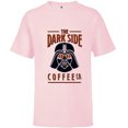 thumbnail image 1 of Star Wars Darth Vader The Dark Side Coffee Co Logo Funny - Short Sleeve T-Shirt for Kids - Customized-Soft Pink, 1 of 5