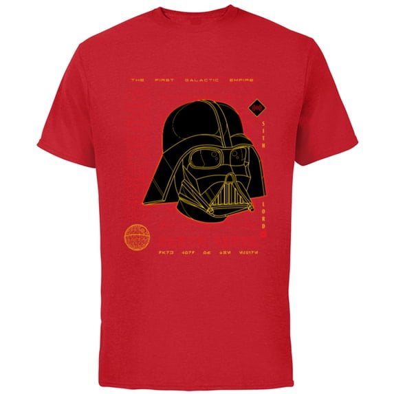 Star Wars Darth Vader The First Galactic Empire Dark Side - Short Sleeve Cotton T-Shirt for Adults - Customized-Red