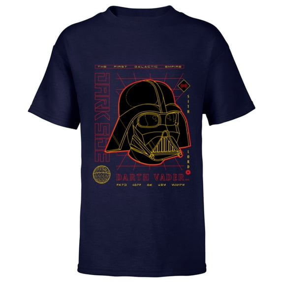 Star Wars Darth Vader The First Galactic Empire Dark Side - Short Sleeve T-Shirt for Kids - Customized-Navy