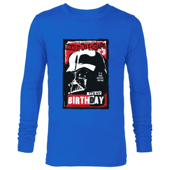 Star Wars Darth Vader There is No Escape It’s My Birthday - Long Sleeve T-Shirt for Men - Customized-Navy