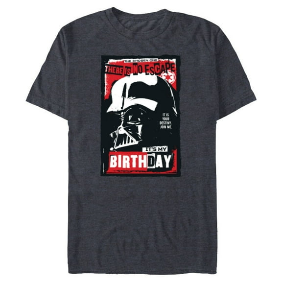Star Wars Darth Vader There is No Escape It’s My Birthday - Short Sleeve Blended T-Shirt for Adults - Customized-Denim Snow Heather