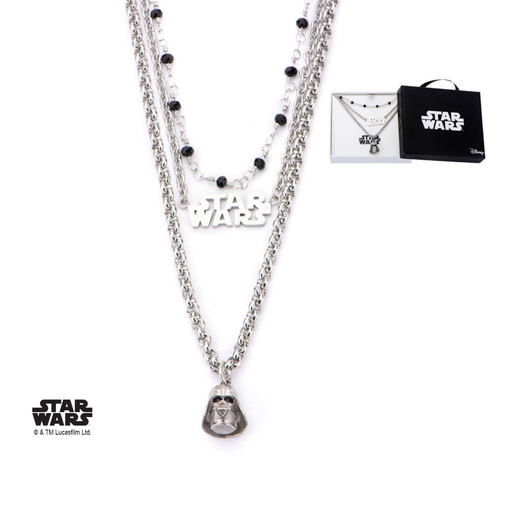 Star Wars Darth Vader 3D Stainless Steel Black 22' Necklace w/ Box | eBay