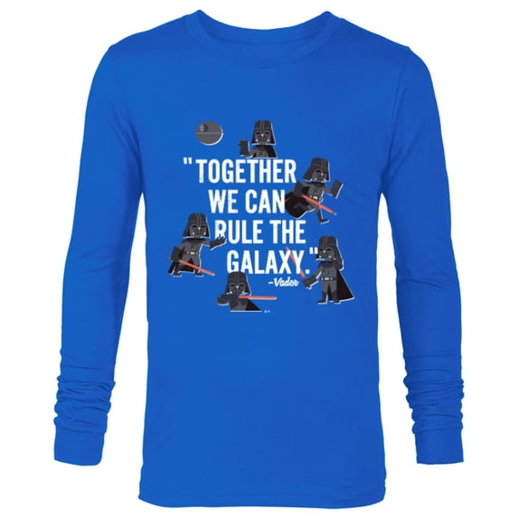 Star Wars Darth Vader Together We Can Rule The Galaxy Multi - Long Sleeve T-Shirt for Men - Customized-Navy