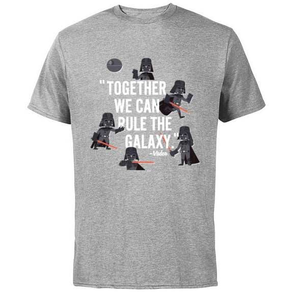 Star Wars Darth Vader Together We Can Rule The Galaxy Multi - Short Sleeve Cotton T-Shirt for Adults - Customized-Athletic Heather