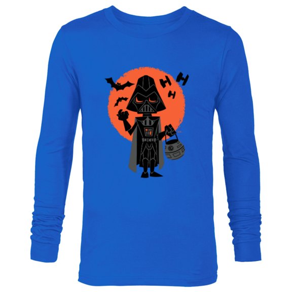 Star Wars Darth Vader Trick or Treat Halloween - Long Sleeve T-Shirt for Men - Customized-Navy