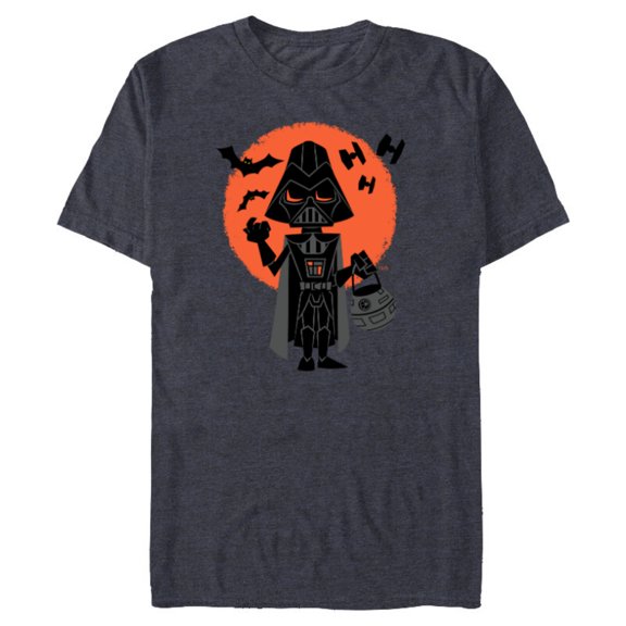 Star Wars Darth Vader Trick or Treat Halloween - Short Sleeve Blended T-Shirt for Adults - Customized-Denim Snow Heather