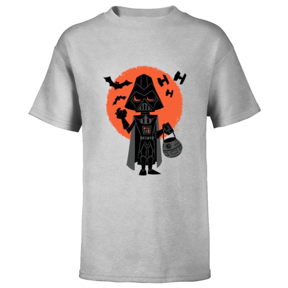 Star Wars Darth Vader Trick or Treat Halloween - Short Sleeve T-Shirt for Kids - Customized-Athletic Heather