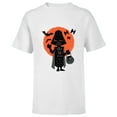 thumbnail image 1 of Star Wars Darth Vader Trick or Treat Halloween - Short Sleeve T-Shirt for Kids - Customized-White, 1 of 5