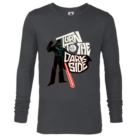 Star Wars Darth Vader Turn to the Dark Side Bold - Long Sleeve T-Shirt for Men - Customized-Charcoal Heather