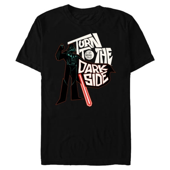 Star Wars Darth Vader Turn to the Dark Side Bold - Short Sleeve Blended T-Shirt for Adults - Customized-Black