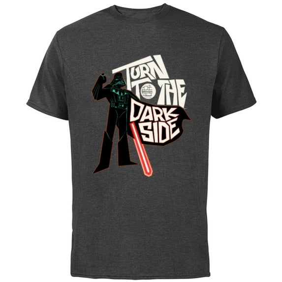 Star Wars Darth Vader Turn to the Dark Side Bold - Short Sleeve Cotton T-Shirt for Adults - Customized-Charcoal