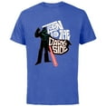 thumbnail image 1 of Star Wars Darth Vader Turn to the Dark Side Bold - Short Sleeve Cotton T-Shirt for Adults - Customized-Royal Heather, 1 of 5