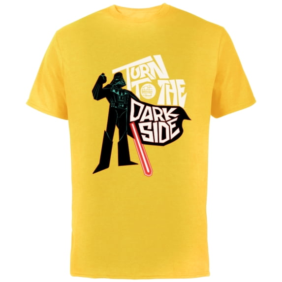 Star Wars Darth Vader Turn to the Dark Side Bold - Short Sleeve Cotton T-Shirt for Adults - Customized-Yellow