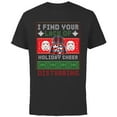 thumbnail image 1 of Star Wars Darth Vader Ugly Christmas Sweater - Short Sleeve Cotton T-Shirt for Adults - Customized-Black, 1 of 5