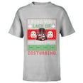 thumbnail image 1 of Star Wars Darth Vader Ugly Christmas Sweater - Short Sleeve T-Shirt for Kids - Customized-Athletic Heather, 1 of 5