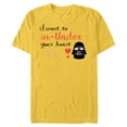 thumbnail image 1 of Star Wars Darth Vader Valentine Want to In-Vader Your Heart - Short Sleeve Blended T-Shirt for Adults - Customized-Yellow, 1 of 5