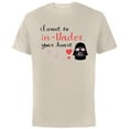 thumbnail image 1 of Star Wars Darth Vader Valentine Want to In-Vader Your Heart - Short Sleeve Cotton T-Shirt for Adults - Customized-Natural, 1 of 5