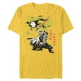 thumbnail image 1 of Star Wars Darth Vader Vintage Japanese Block Print Style - Short Sleeve Blended T-Shirt for Adults - Customized-Yellow, 1 of 5