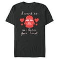 thumbnail image 1 of Star Wars Darth Vader Want to In-Vader Your Heart Valentine - Short Sleeve Blended T-Shirt for Adults - Customized-Dark Heather, 1 of 5