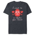 thumbnail image 1 of Star Wars Darth Vader Want to In-Vader Your Heart Valentine - Short Sleeve Blended T-Shirt for Adults - Customized-Navy Heather, 1 of 5