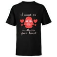 thumbnail image 1 of Star Wars Darth Vader Want to In-Vader Your Heart Valentine - Short Sleeve T-Shirt for Kids - Customized-Black, 1 of 5