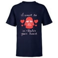 thumbnail image 1 of Star Wars Darth Vader Want to In-Vader Your Heart Valentine - Short Sleeve T-Shirt for Kids - Customized-Navy, 1 of 5