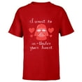 thumbnail image 1 of Star Wars Darth Vader Want to In-Vader Your Heart Valentine - Short Sleeve T-Shirt for Kids - Customized-Red, 1 of 5