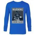 thumbnail image 1 of Star Wars Darth Vader Warning Choking Hazard - Long Sleeve T-Shirt for Men -Customized-Royal, 1 of 5