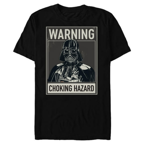 Star Wars Darth Vader Warning Choking Hazard - Short Sleeve Blended T-Shirt for Adults -Customized-Black
