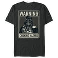thumbnail image 1 of Star Wars Darth Vader Warning Choking Hazard - Short Sleeve Blended T-Shirt for Adults -Customized-Dark Heather, 1 of 5
