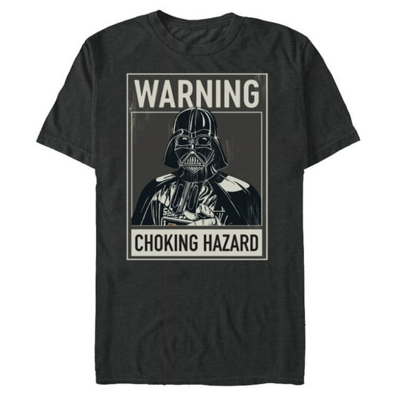Star Wars Darth Vader Warning Choking Hazard - Short Sleeve Blended T-Shirt for Adults -Customized-Dark Heather