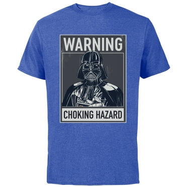 Star Wars Darth Vader Warning Choking Hazard - Short Sleeve Cotton T-Shirt for Adults -Customized-Royal Heather