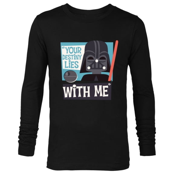 Star Wars Darth Vader Your Destiny Lies With Me Stylized - Long Sleeve T-Shirt for Men - Customized-Black