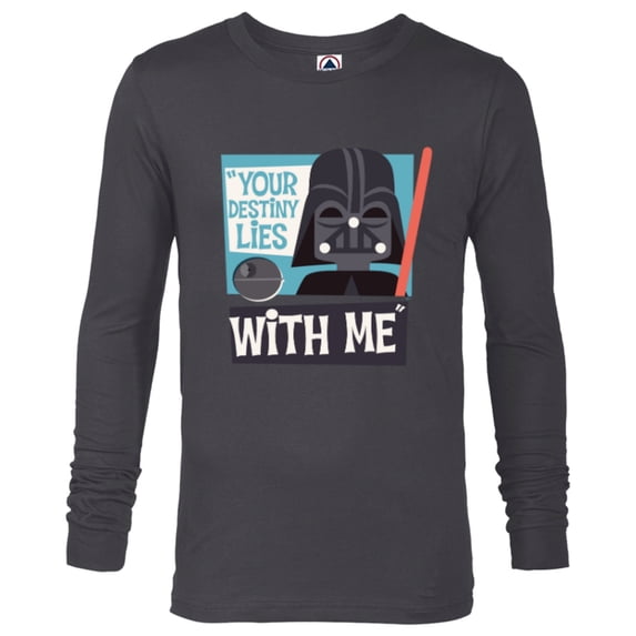 Star Wars Darth Vader Your Destiny Lies With Me Stylized - Long Sleeve T-Shirt for Men - Customized-Charcoal Heather